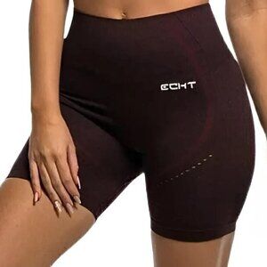 ECHT Arise Series Shorts Berry S Laser Cut Compressive Dark Red Gym Yoga Active